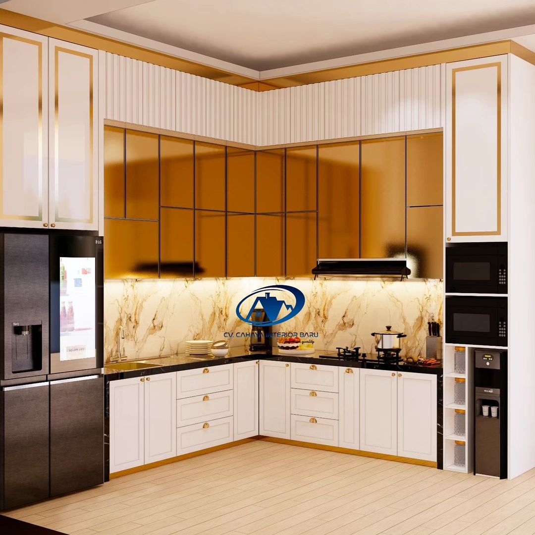 Kitchen Set Classic White Gold
