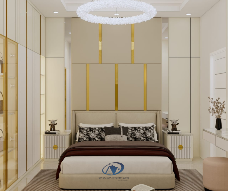 Warm Modern Luxury with Golden Accents